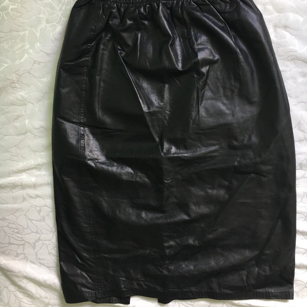 Genuine Black leather Skirt